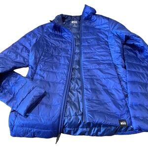 REI Co-Op Full Zip Lightweight Puffer Jacket Womens Blue Size Small